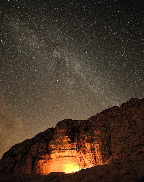 vores frste lejer i Wadi rum rkenen, med udsigt til mlkevejen